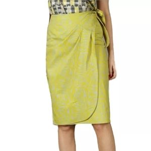 New Boden Wrap Skirt Yellow US 6 Long